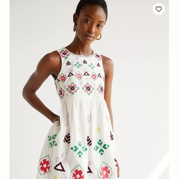 Anthropologie Embroidered Mini‎ Dress, XS cut out back - Picture 3 of 16